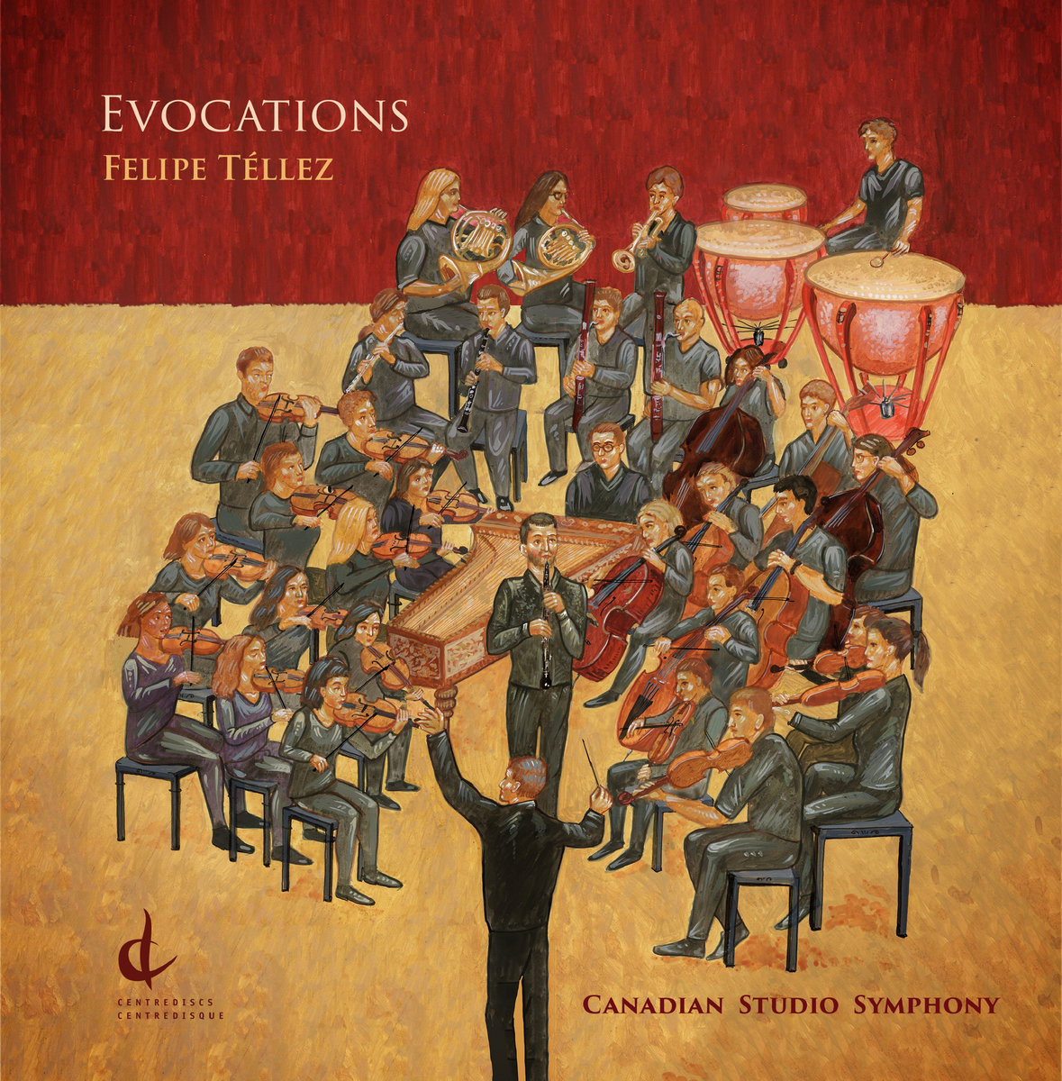 Evocations album artwork showing the Canadian Studio Symphony